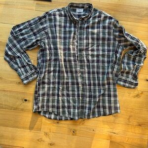XLT extra large tall, WHITEFISH BAY button up plaid‎ shirt, big and tall